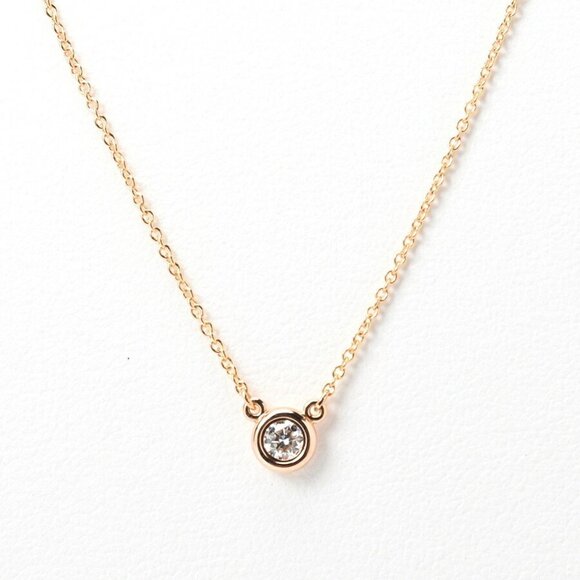 TIFFANY & CO. Rose Gold Diamond Necklace - Picture 1 of 10